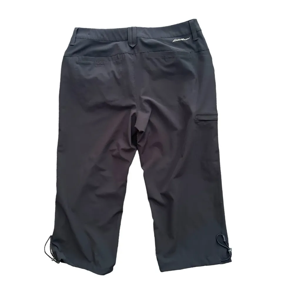 Eddie Bauer Travex Pants Womens Size 6 Capri Nylon Black Hiking Outdoors - Image 2
