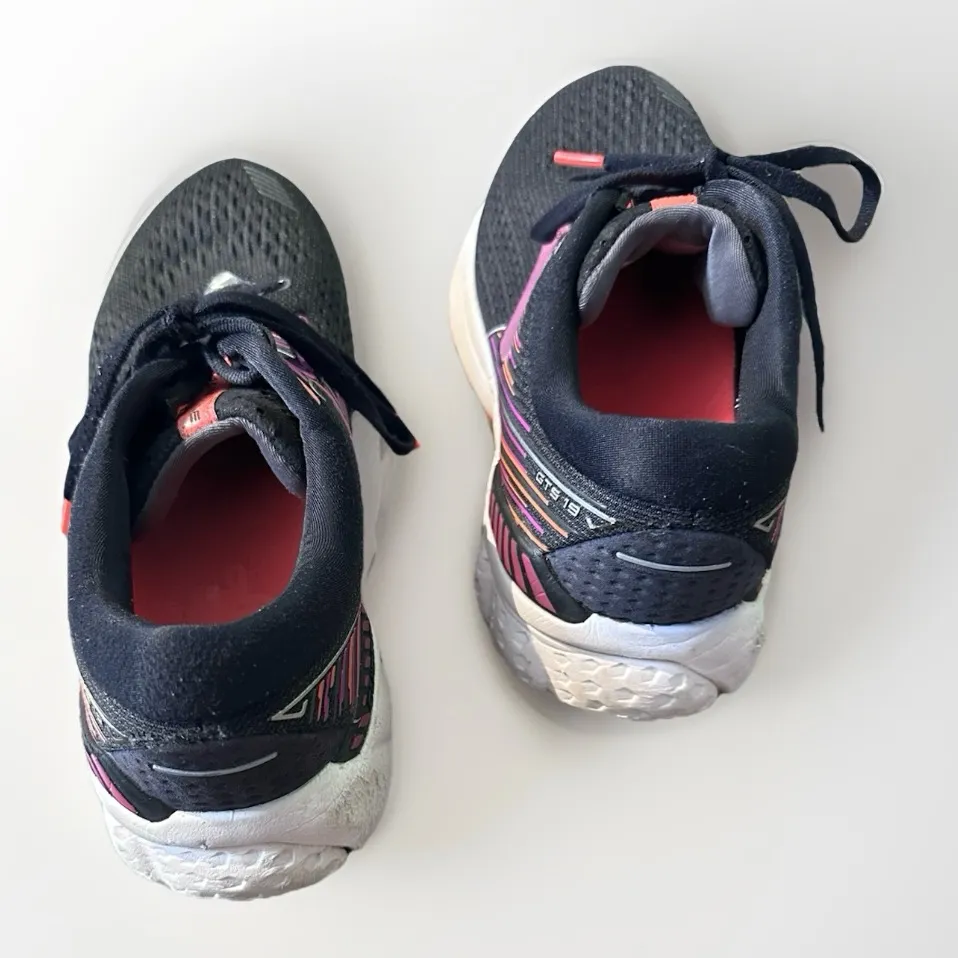 Brooks Adrenaline GTS 19 Black Orange Purple Running‎ Shoe Women's Size US 7.5 - Image 6