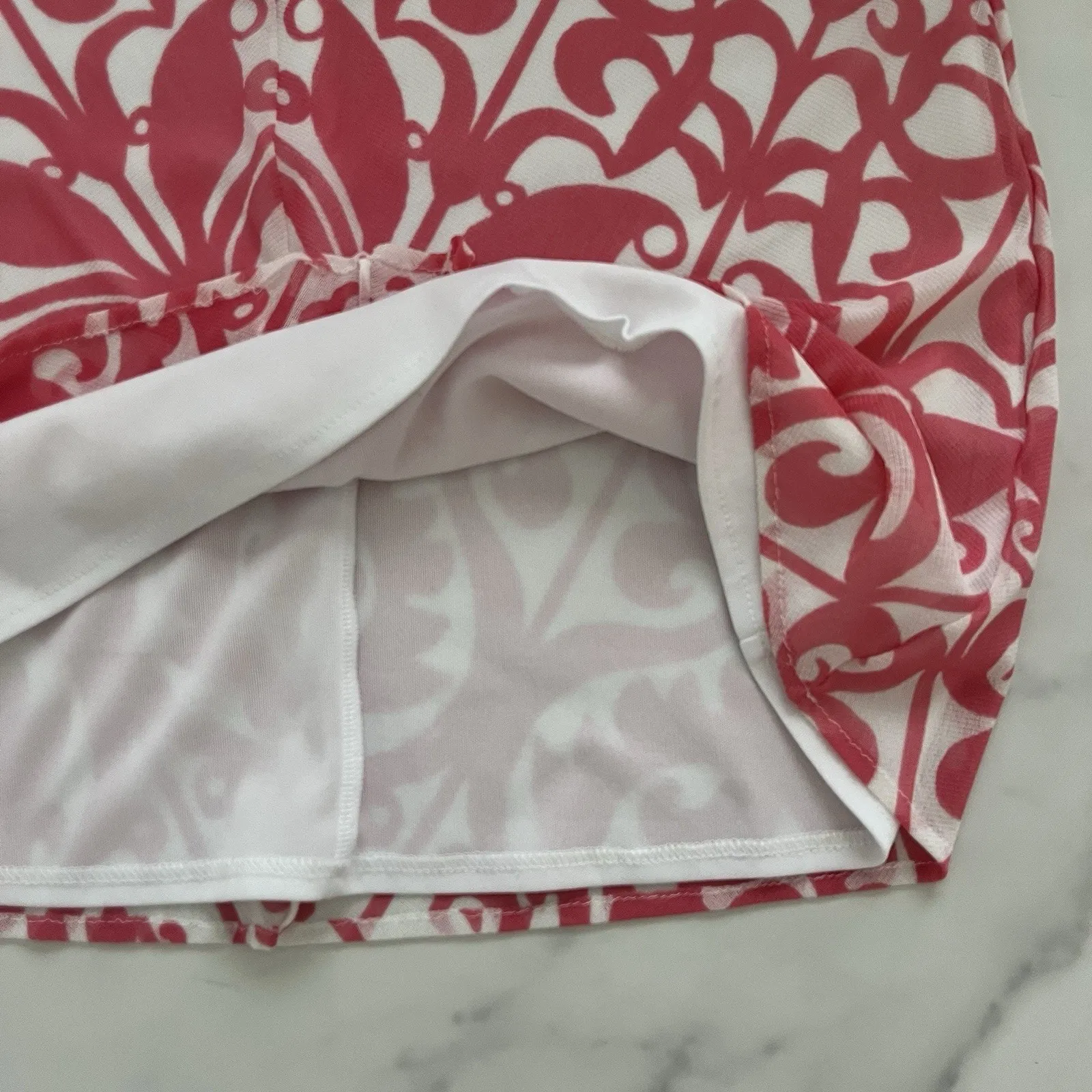 Vivienne Tam Y2K Mini Dress XS Pink Coral Mesh Retro Vintage Dainty Coquette - Image 9