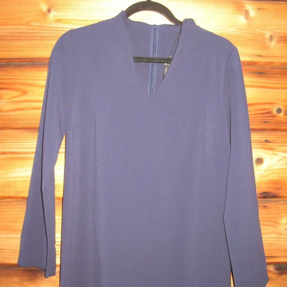 NWT Blue V Neck Stretch Tunic Dress Size XS - Image 5
