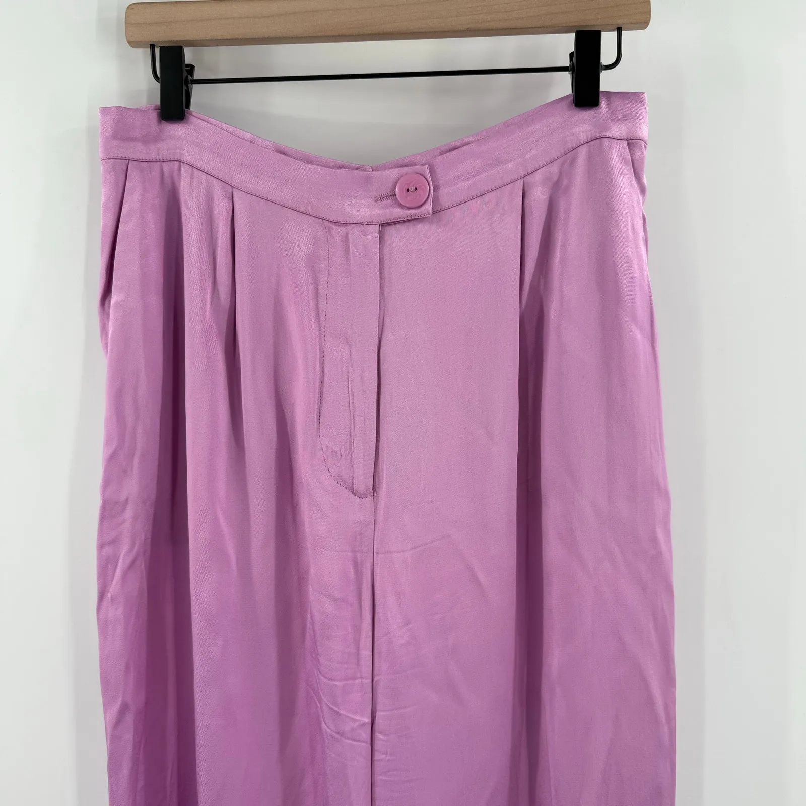 Corey Lynn Calter Pants Size Large Anthropologie Petra Trousers Wide Leg Lilac Purple - Image 12