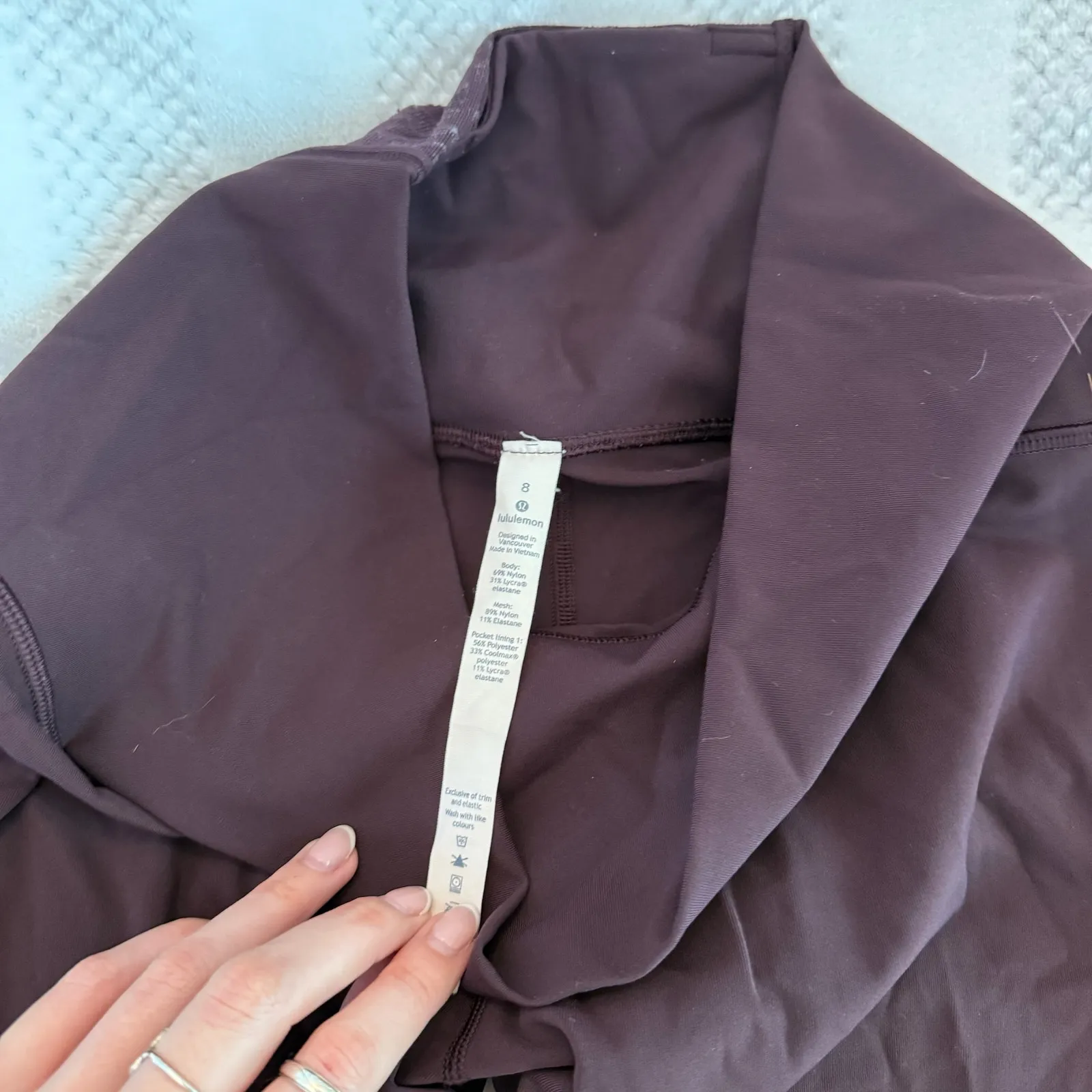 lululemon floral mesh leggings size 8 - Image 3