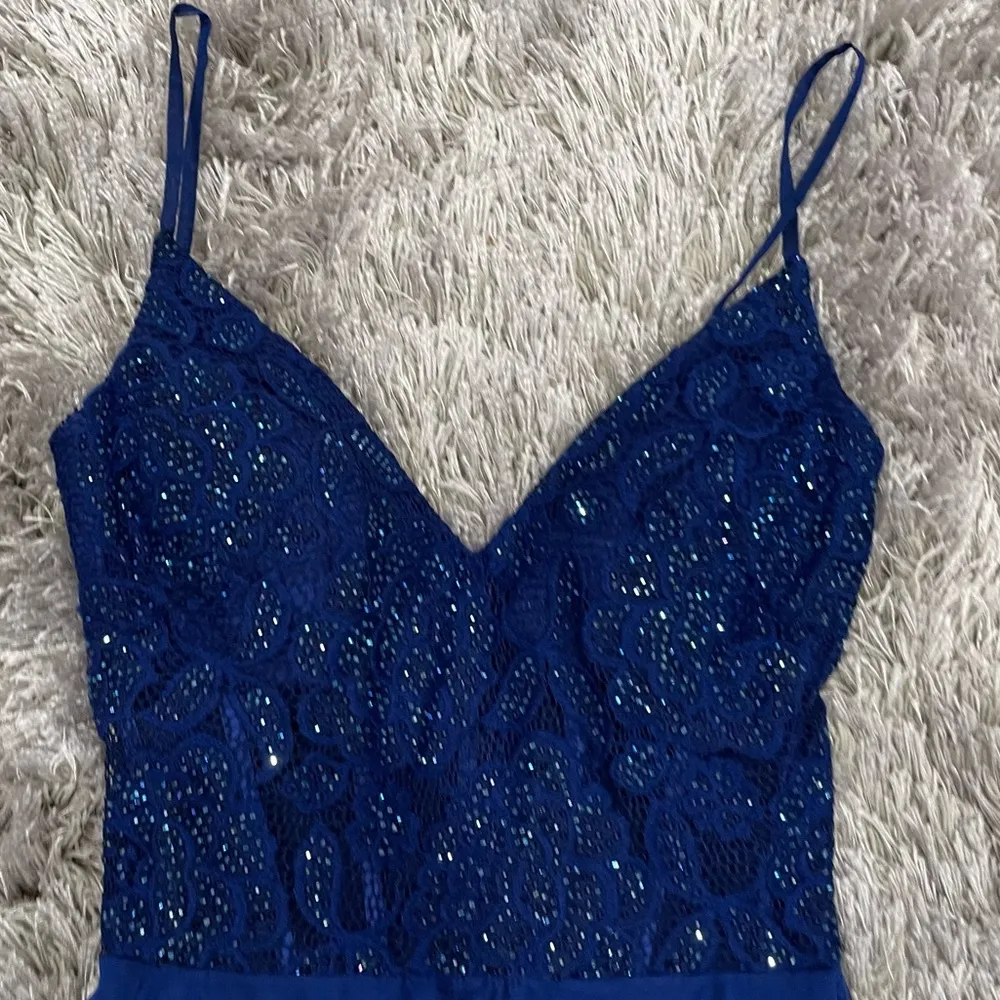 La Femme 28664 Blue Embroidered Bodice Gown 2 - Image 7