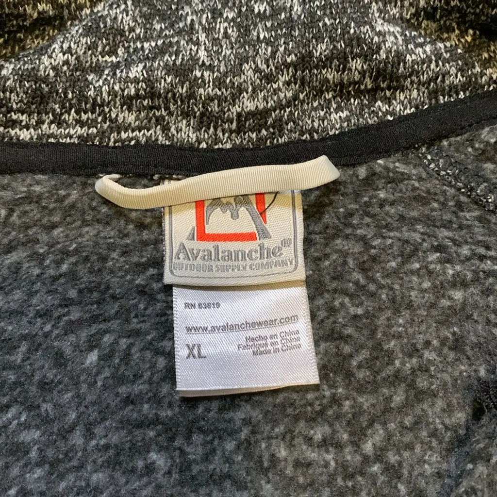 Avalanche Gray & Black Zip Up Sweater - Image 5