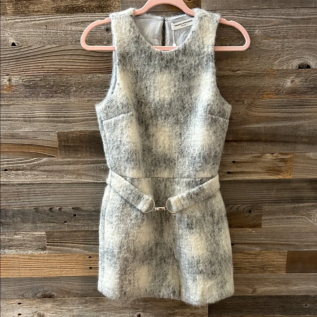 Amanda Uprichard Hazel Gray Wool-Blend Romper Size Small NWT - Image 3