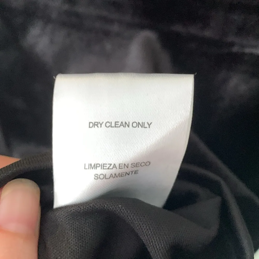 City Studio Black Velvet Bodycon Dress Sparkly Sheer Long Sleeves Women’s Small - Image 4