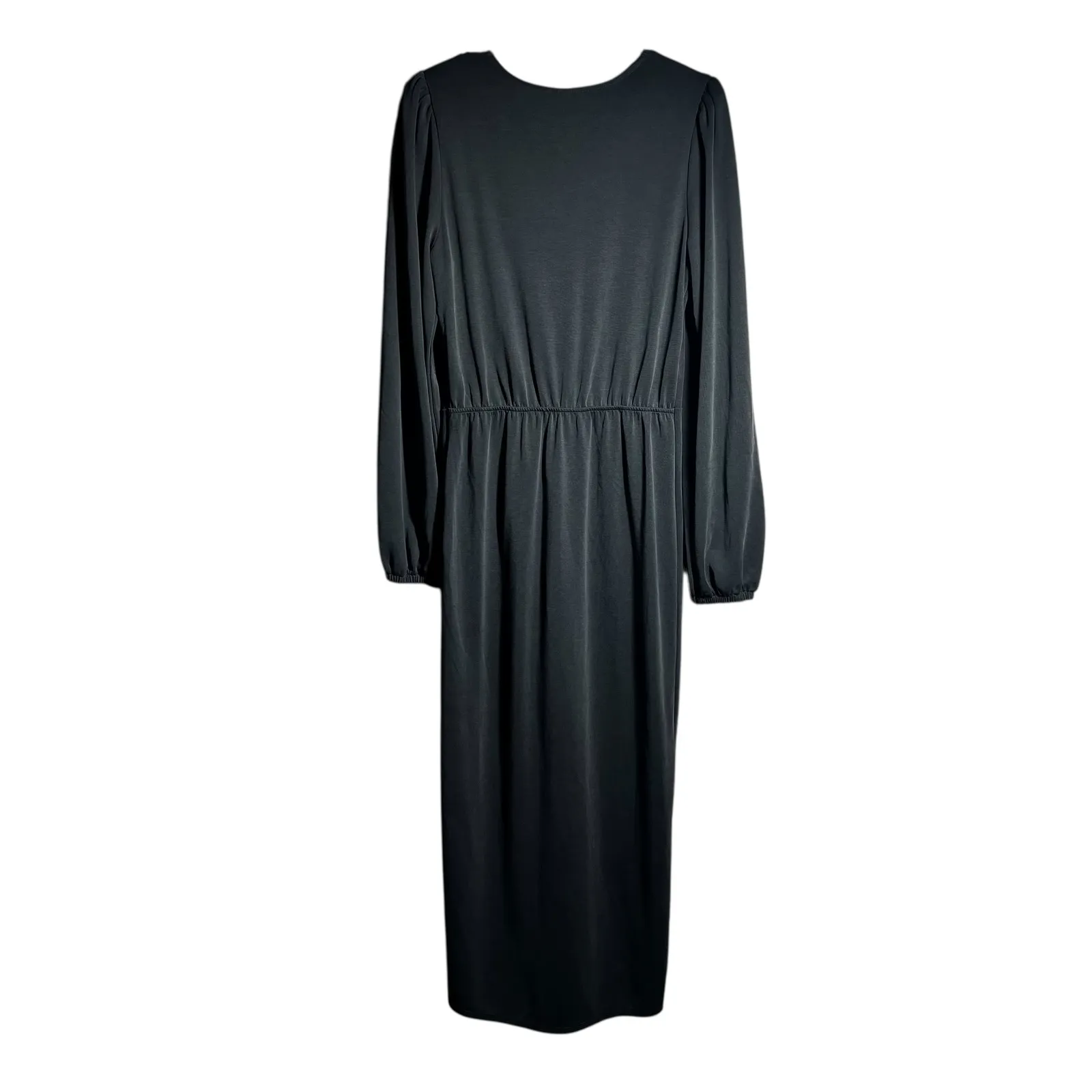 NWT Gentle Fawn Black Long Sleeve Twist Front Midi Dress Size Medium - Image 3