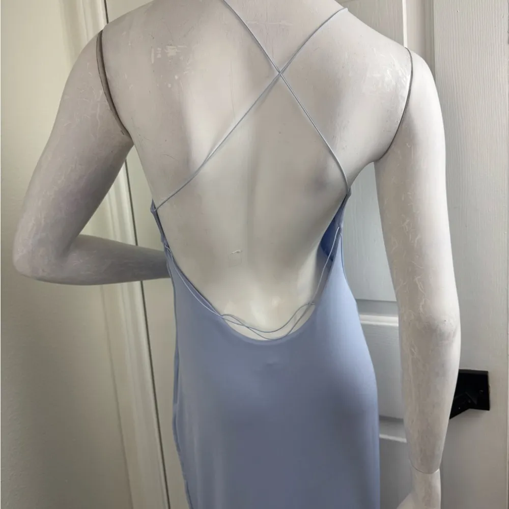 Meshki Blue Halter Gown for Weddings - Image 8
