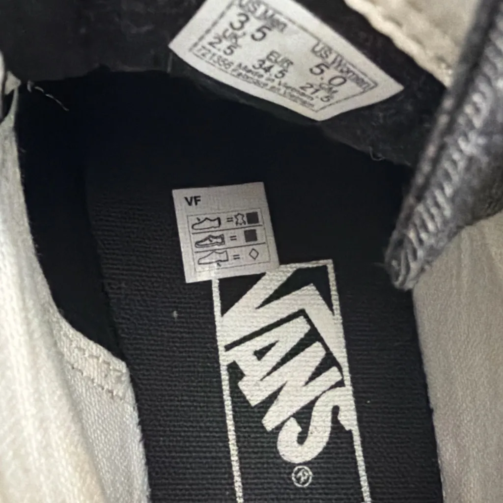 Vans Sk8-Hi Platform Black Embroidered High Top Sneakers Women’s 5(B76) - Image 8