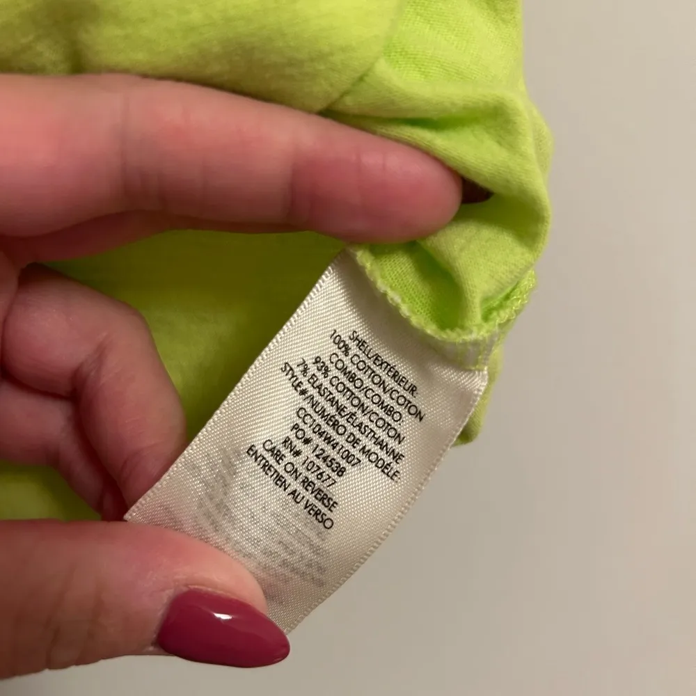 Preston Cropped Tee in Neon Yellow size Small (S) - Image 4