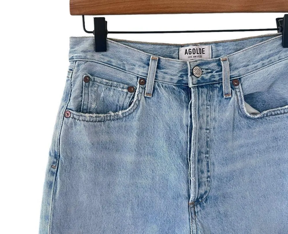 AGOLDE  Riley High Rise Straight Crop - Image 5