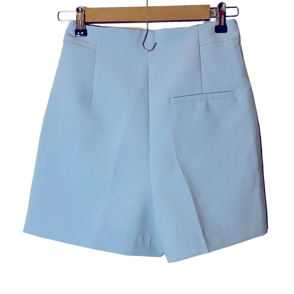 Zara dress shorts baby blue gold‎ buttons #1608/032/406 Size XS blogger favorite - Image 6