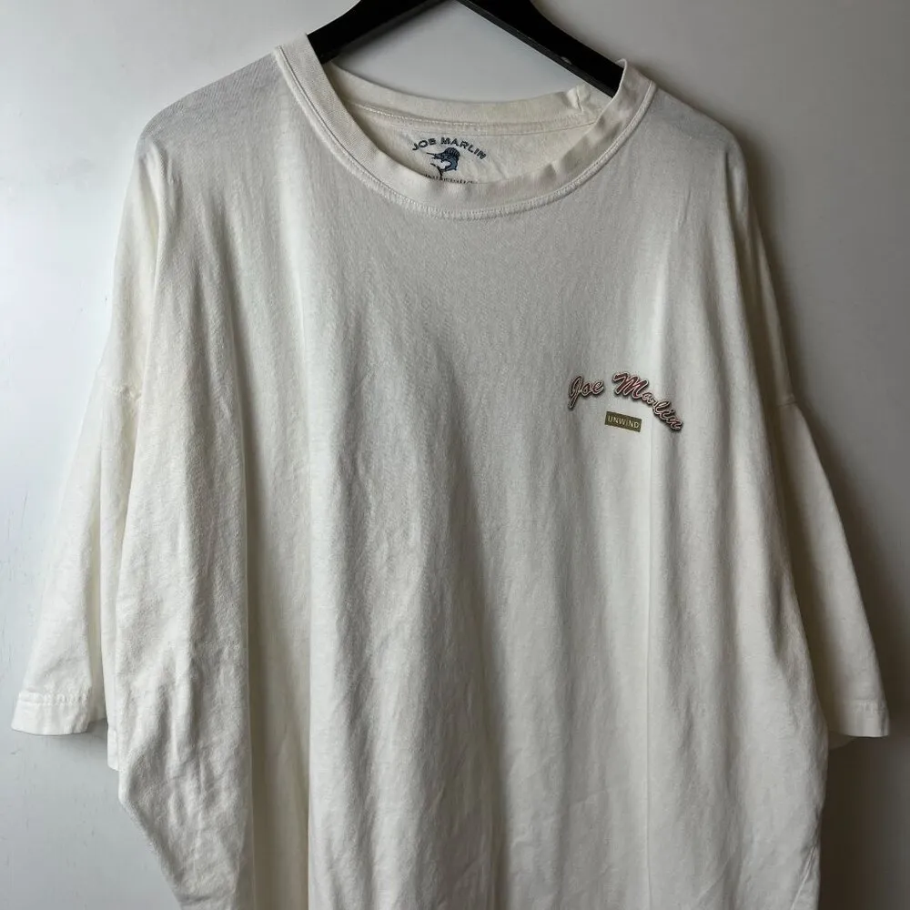 Joe Marlin T Shirt White Big & Tall 5LT Fishing Trout Graphic Tee Size undefined - Image 5