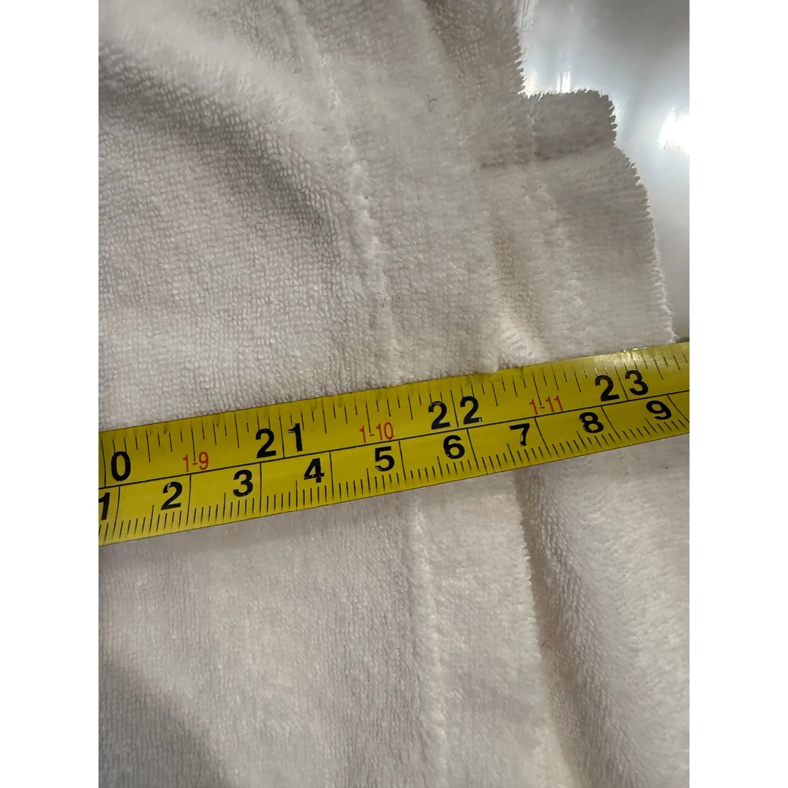 Faherty Terry Cloth Button Up Shirt Short Sleeve Collared Pocket White Large - Image 8