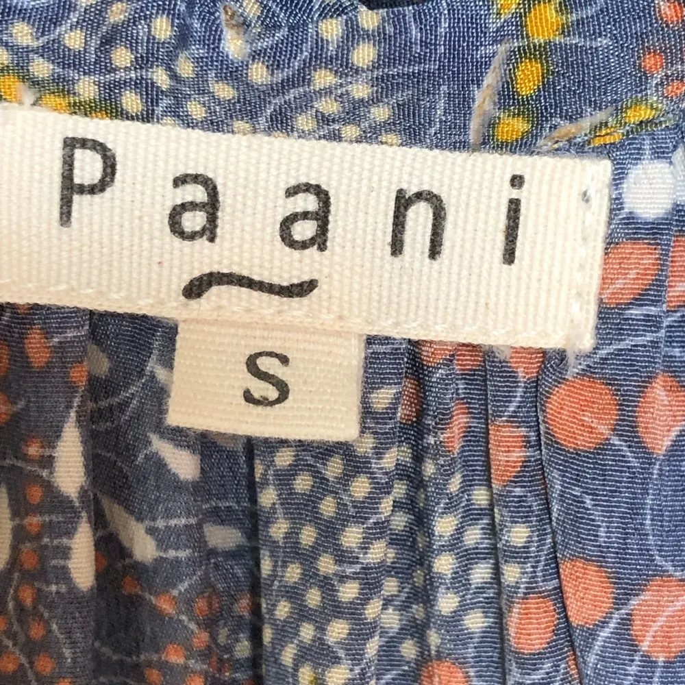 Paani Boho Metallic Abstract Print Tiered Maxi Flowy Dress - Image 4