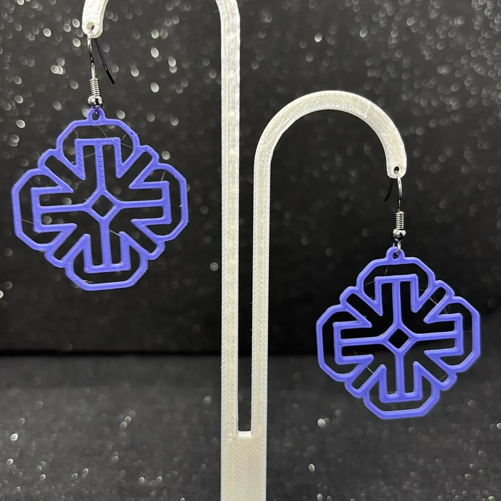 Handmade The Point Set Purple Earrings - Image 3
