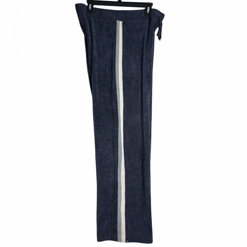 Barefoot Dreams Cozy Chic Ultra Light Multi Stripe Wide Leg Pant Indigo Large - Image 4
