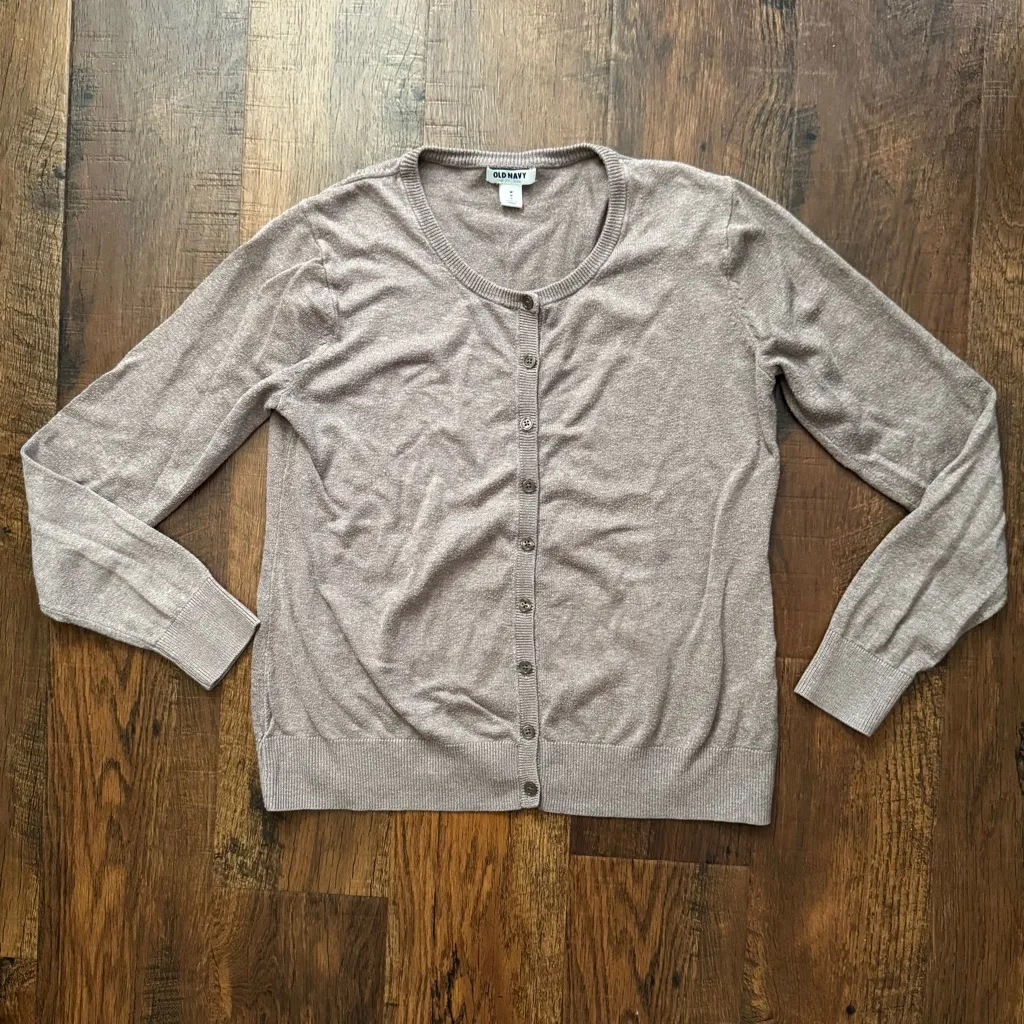 OLD NAVY taupe cardigan, size M - Image 2