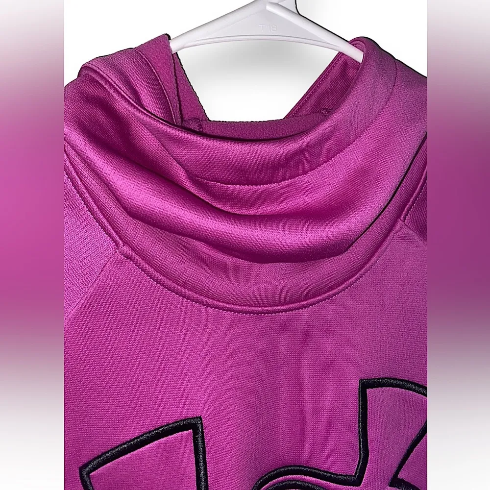 Under Armour women’s Fleece Big Logo slouch Hoodie- purple - Image 3