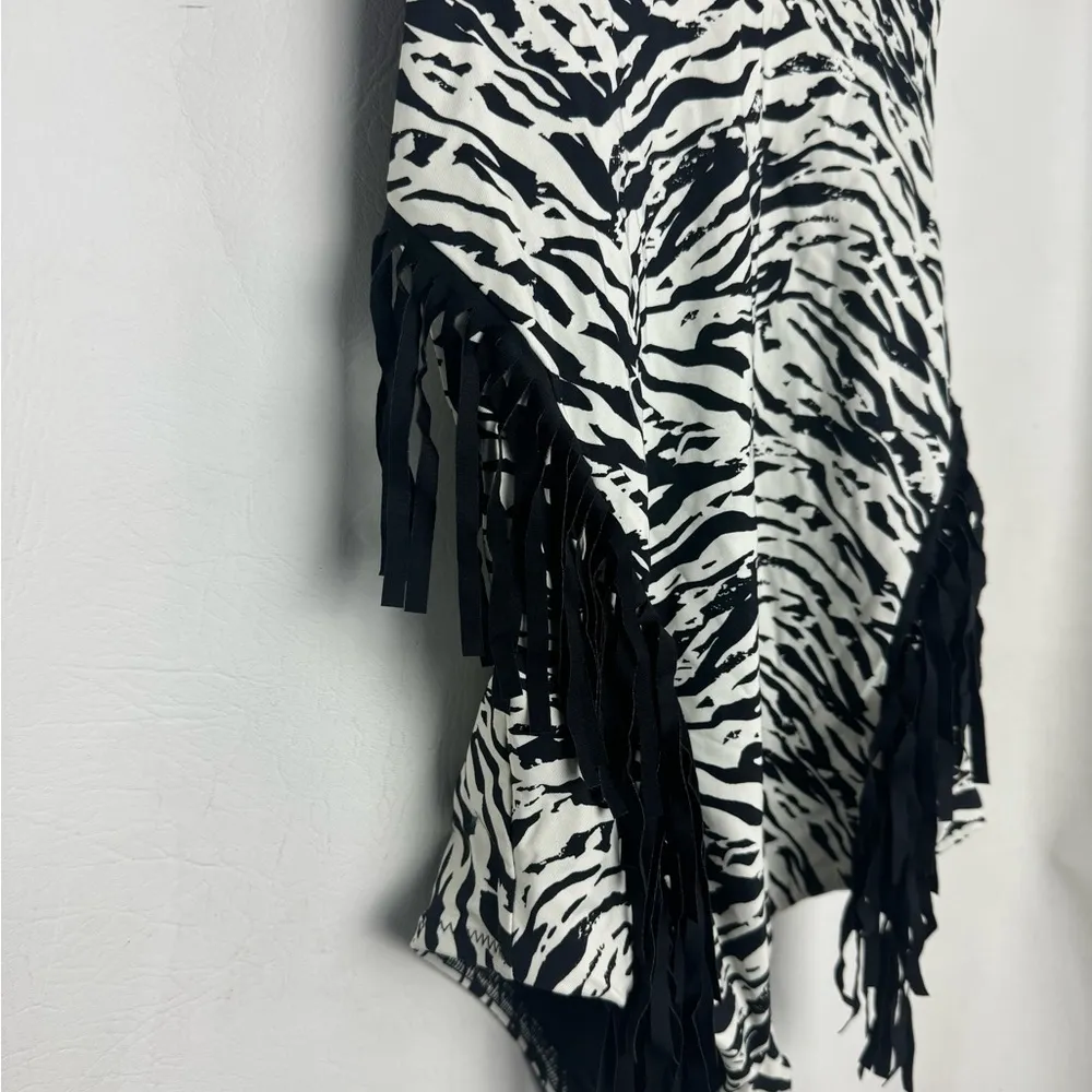 Zebra Print Fringe Women's swimsuit size XS - Image 3