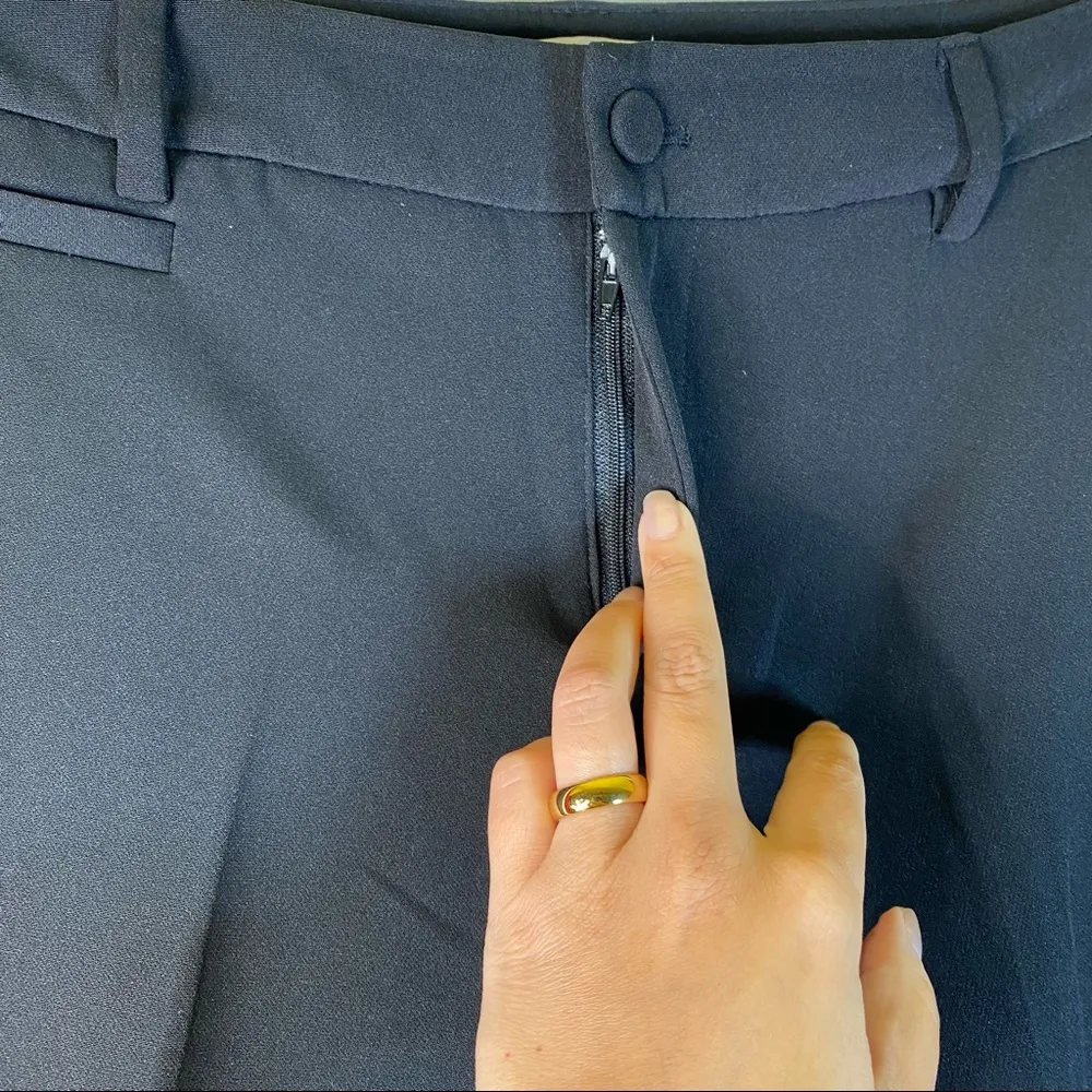 Skinny Crop Crepe Work Pants Black 8 NEW - Image 15