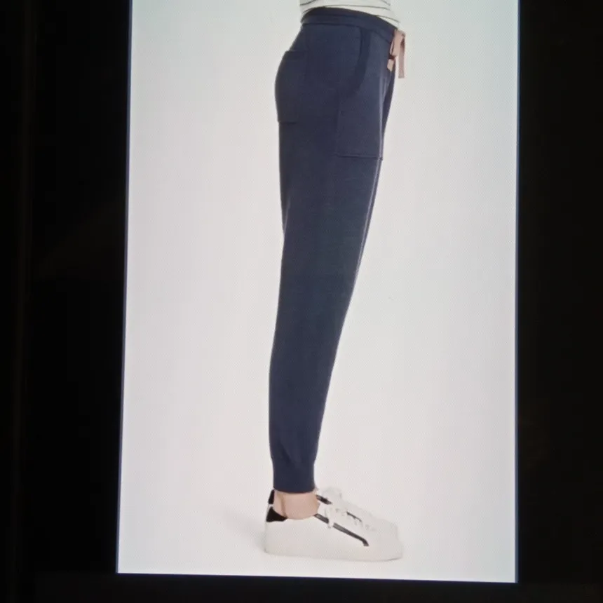 Madewell Telluride Jogger Sweater Pant In Dark Baltic Womens Small - Image 7