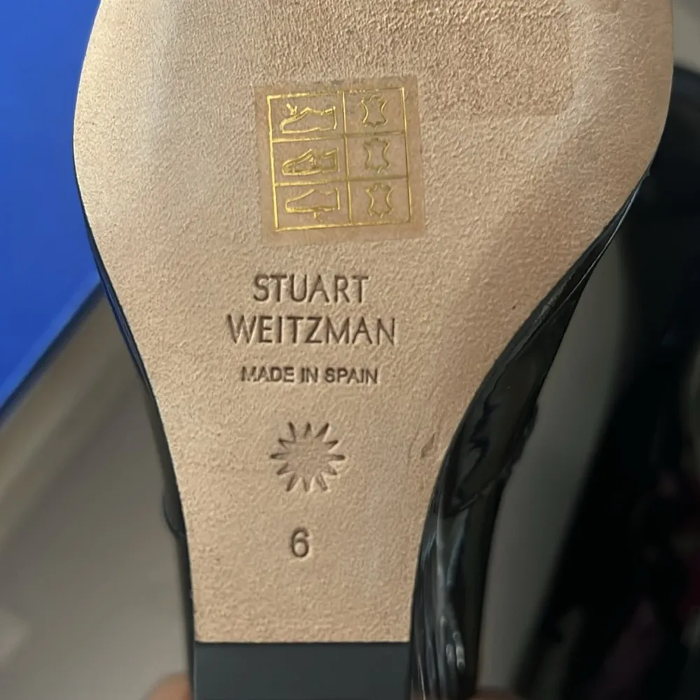 Stuart Weitzman Lucite 100 Wedge Heel Boots in Black, Size EU36.5 US6 New in Box - Image 13