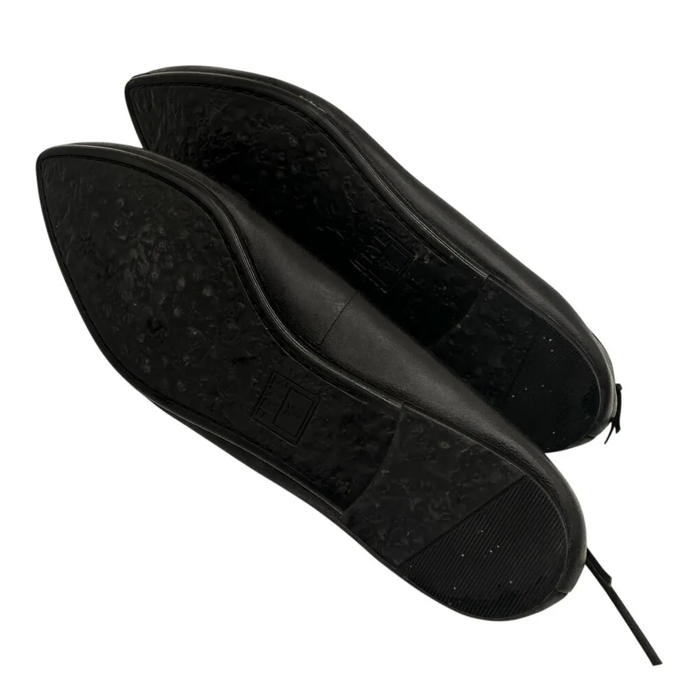 Frye Regina Black Leather Ballet Pointed Toe Flats Size 7 - Image 7