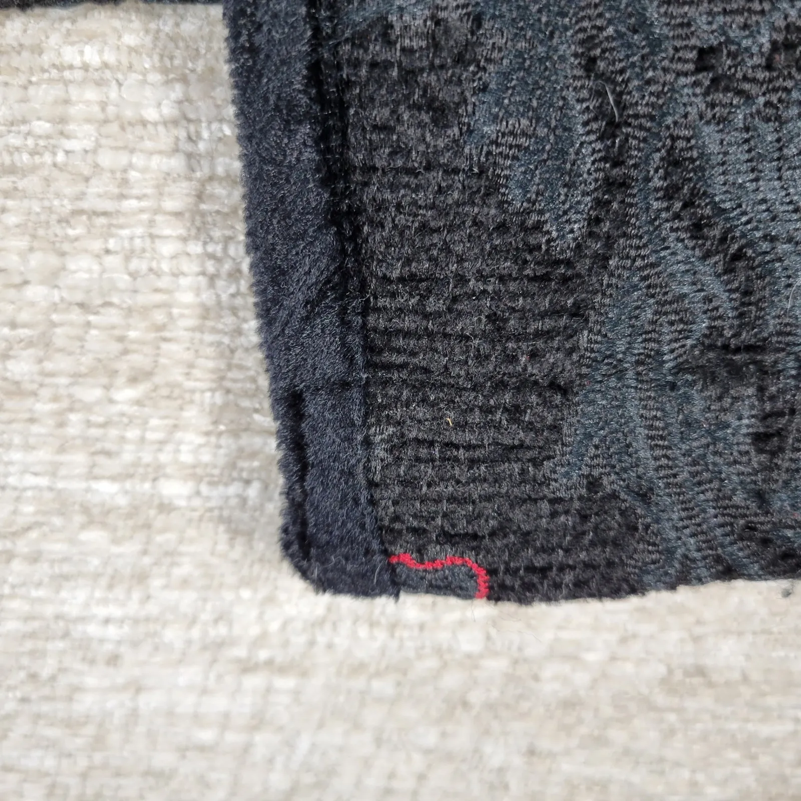 VTG Mirasol Floral Brocade Beaded Jacket Large Black Embellished Red Accents - Image 7