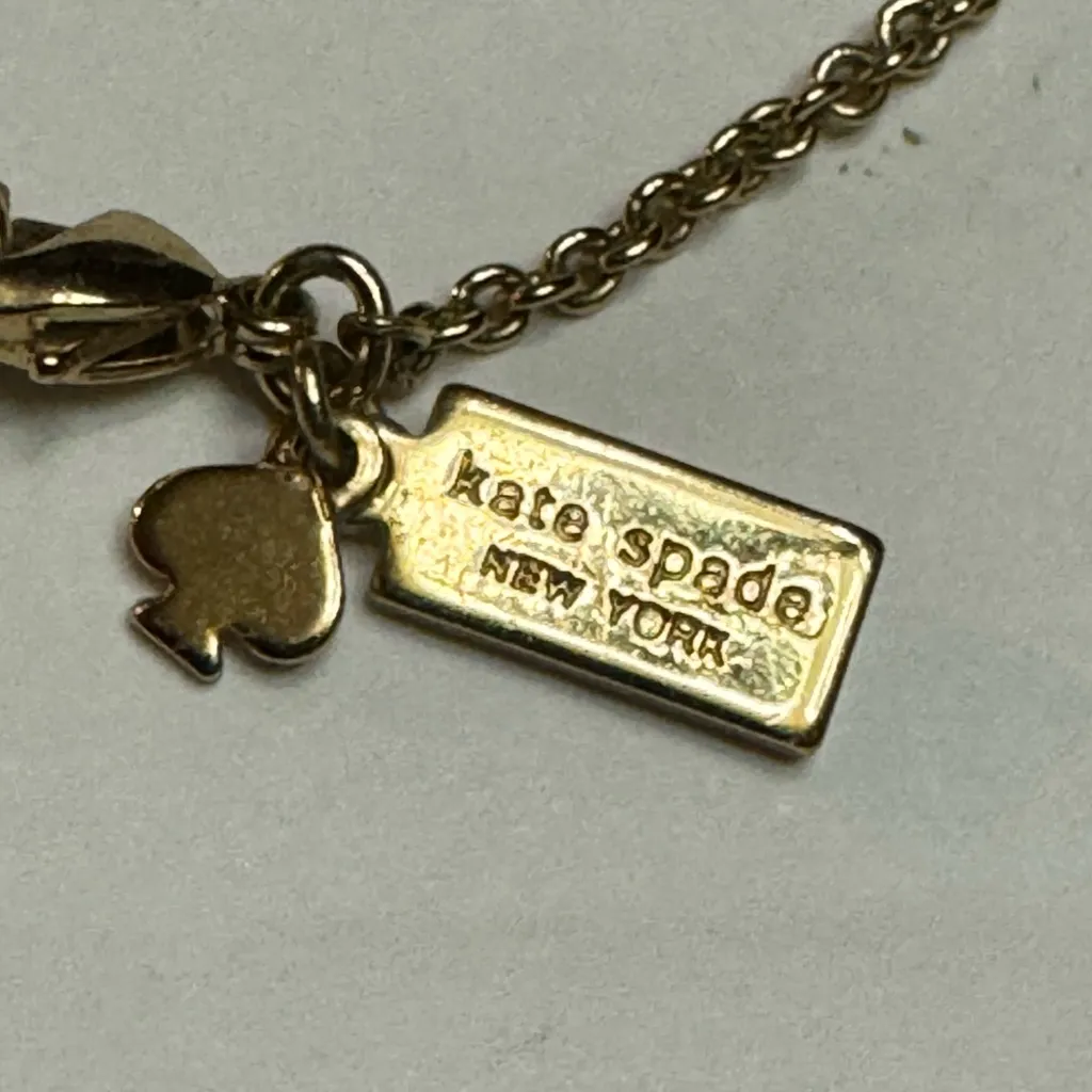 Kate Spade New York Long Chain Necklace Pearls Bow Scatter, Cream Gold Pearl Bow - Image 6