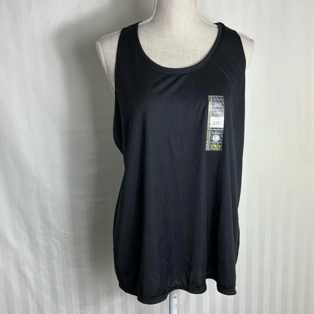 Women's Active Black Tank Top Size XL - Image 3