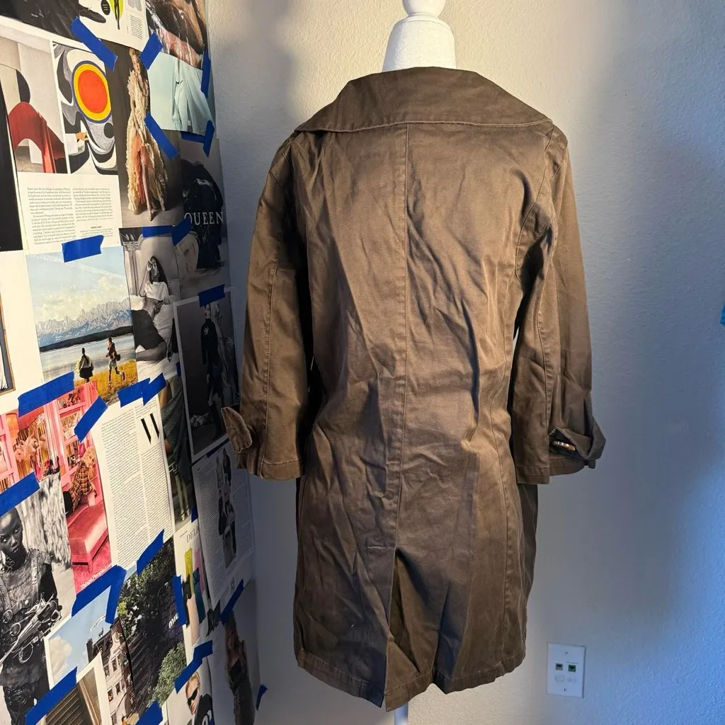 Live a Little Chocolate Brown Pea Coat - Image 5