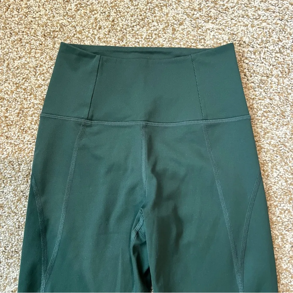 Compressive High Waisted Legging in Dark Green Moss Sz XS - Image 7