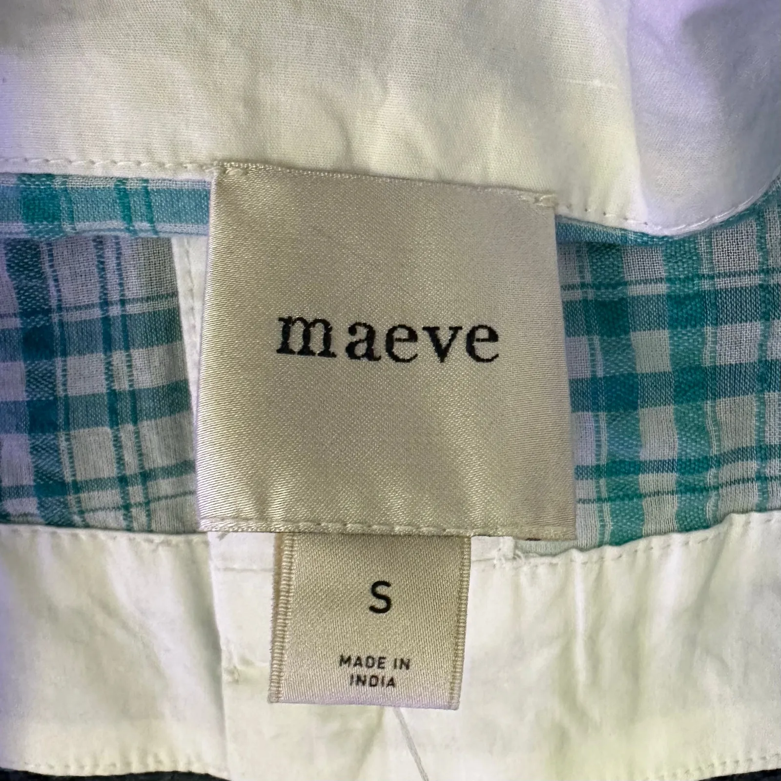 Anthropologie Maeve Square Neck Button Front Tank Size Small Blue - Image 8