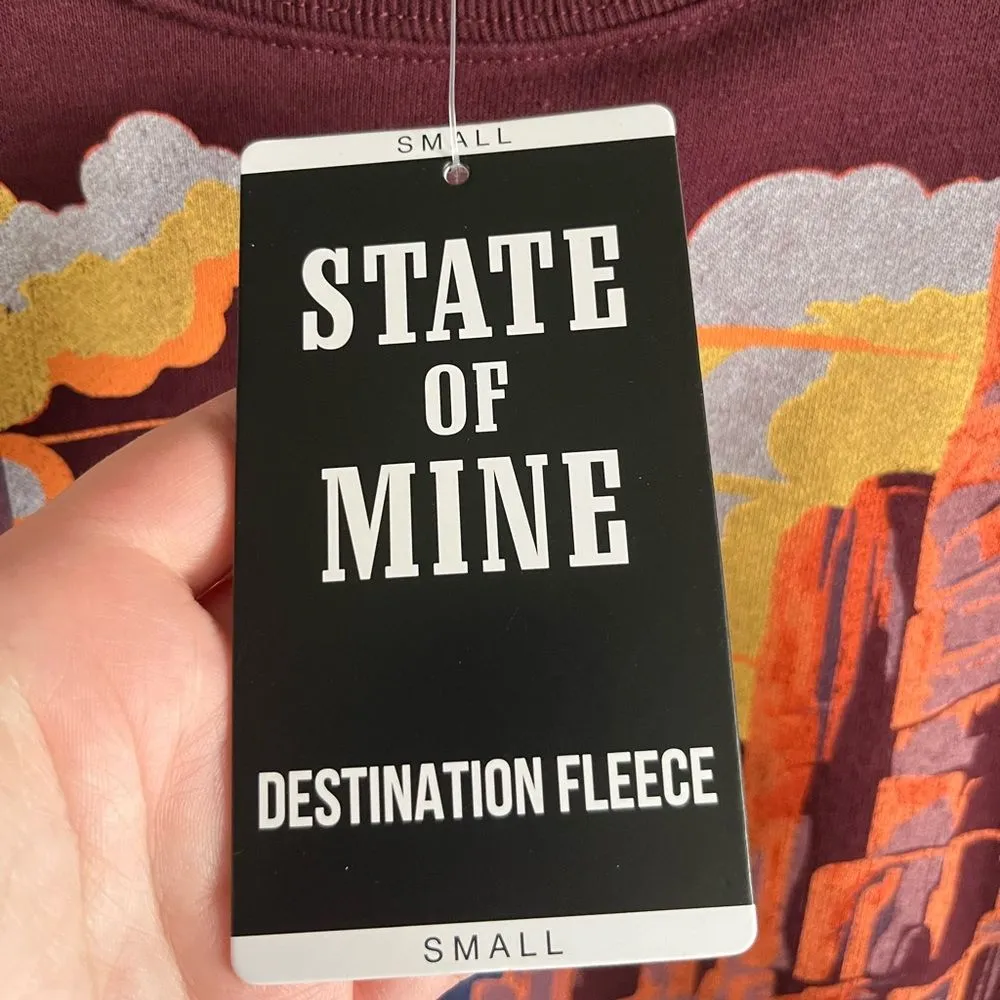 NEW State of Mine burgundy pullover Grand Canyon Arizona graphic sweatshirt Red - Image 4