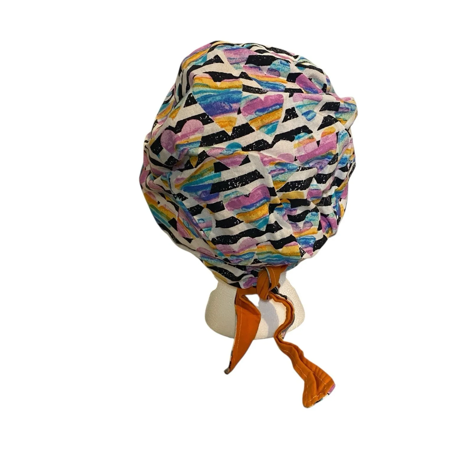 Men/Women Surgical Scrub Cap Lined Geometric Hearts‎ 100% Cotton - Image 2