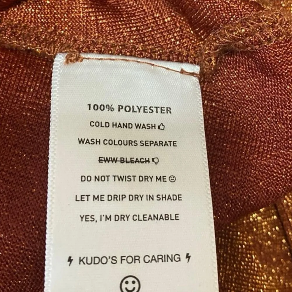 Beginning Boutique Stassie Brown Metallic Glitter Halter Top Flare Pants Set 8 - Image 6