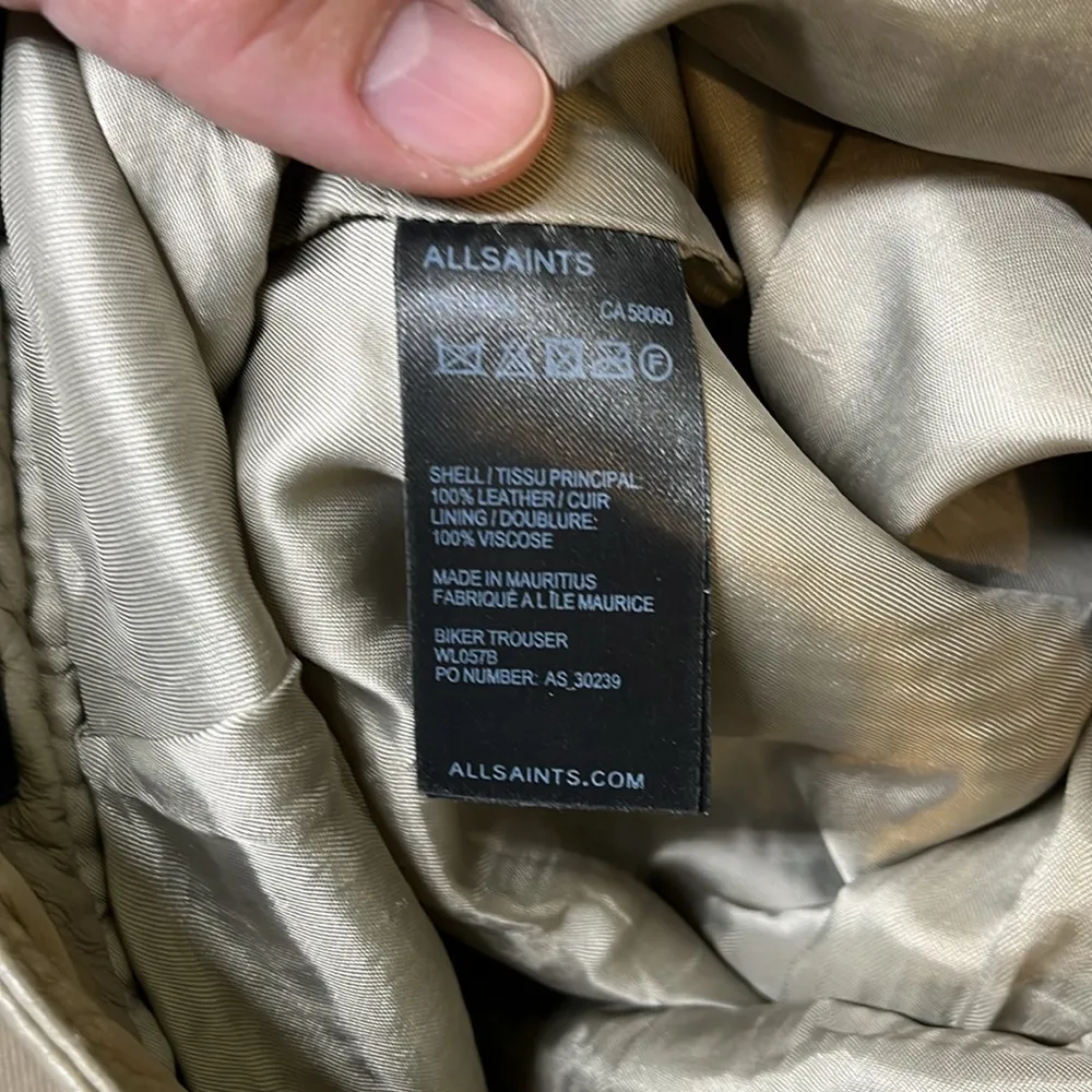 All Saints leather pants Size 29 - Image 4