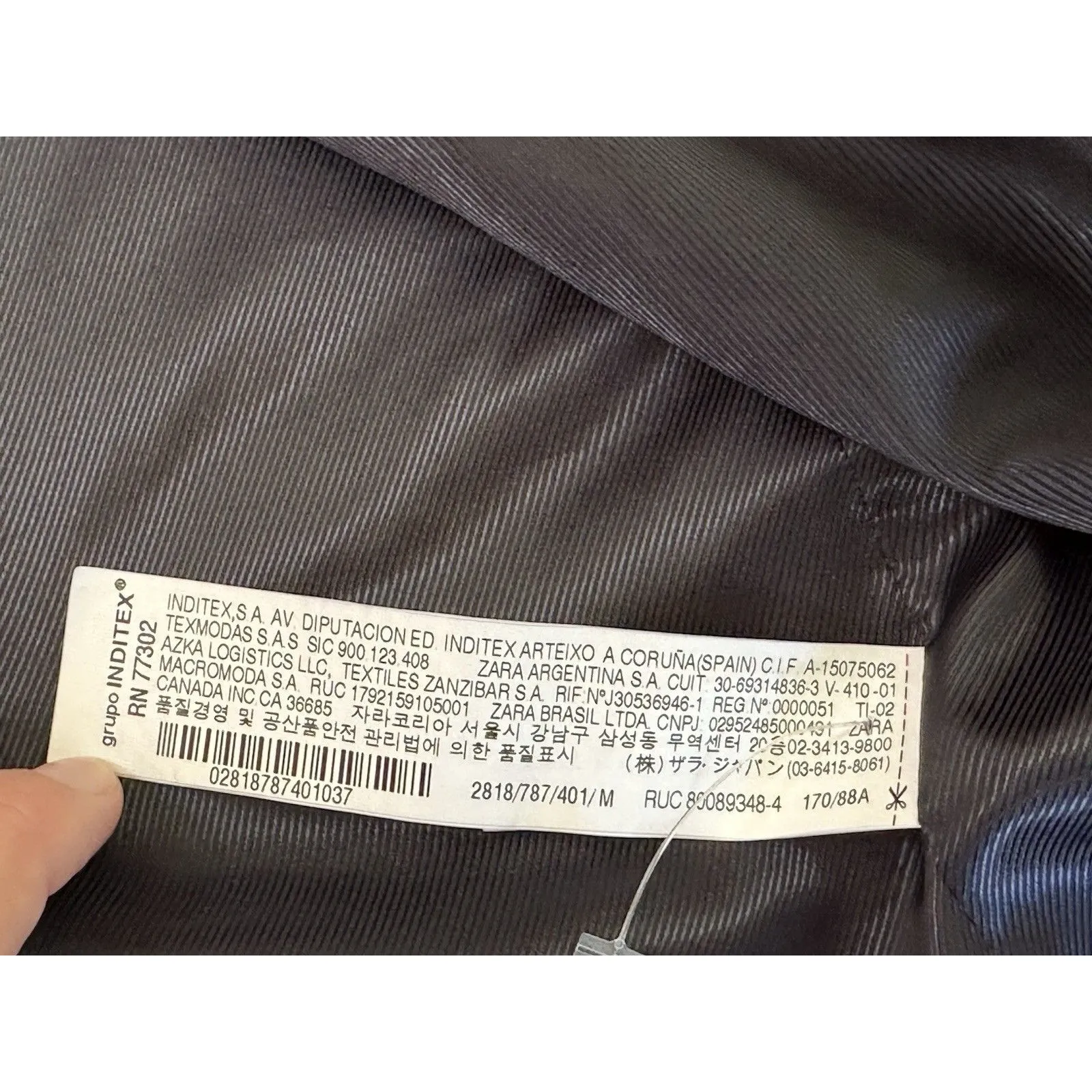 Zara Woman Blazer Jacket M Navy Blue Multi Dark Floral Open Casual Work Party - Image 9