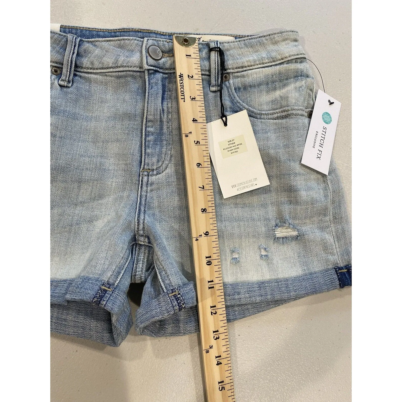 NEW Stitch Fix Denim Jean Shorts Womens 29" Stretch Travel Vacation 3.5" Inseam - Image 5