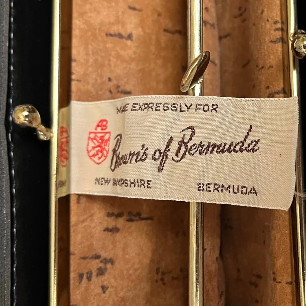 NWOT Vintage Brown's of Bermuda Set: Blue Wool Tartan Plaid Handbag & Wallet - Image 5