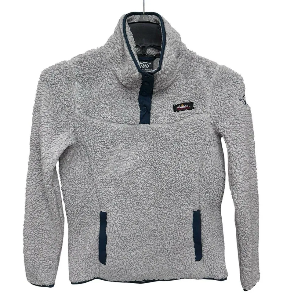 Moosejaw Moutaineering Sweater Womens Small Sherpa 1/4 Snap Pull Over White - Image 1