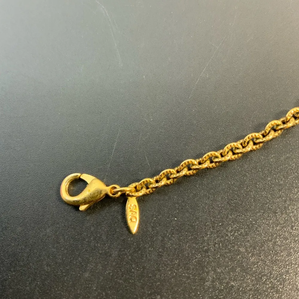 Avon Vintage choker Amber Fashion Necklace Signed SAQ 16” Orange - Image 4