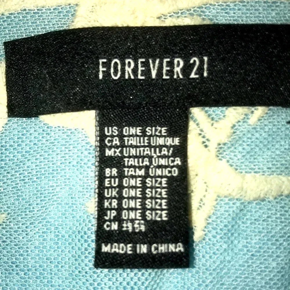 FOREVER 21 Crocheted lace butterfly floral cardigan kimono SZ one size fits all - Image 6