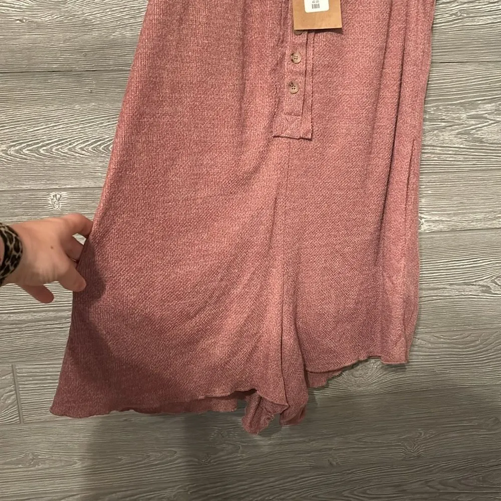 Kori  Womens‎ medium sweater knit button romper mauve color - Image 2