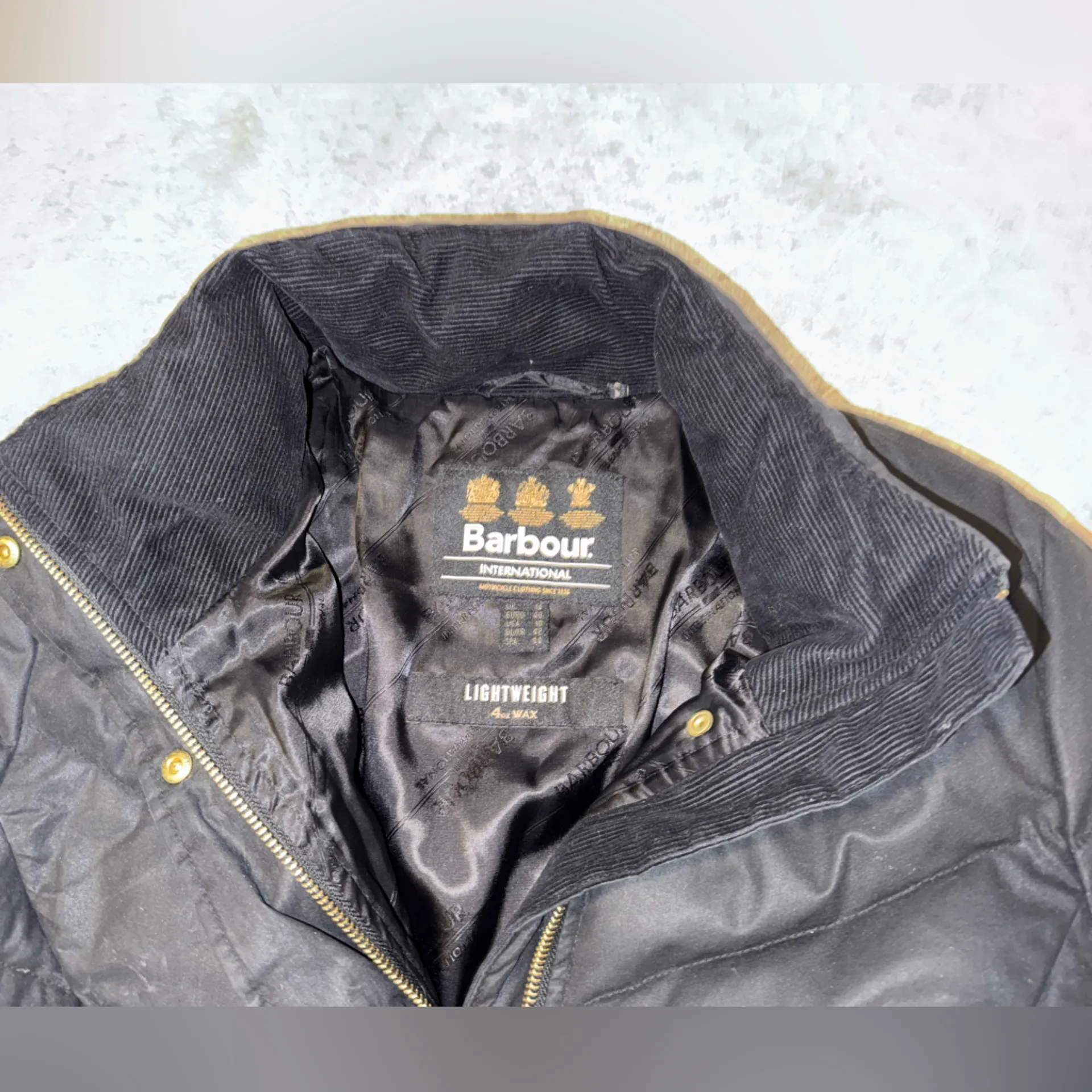 Barbour International Black Belted Puffer Jacket - Image 4