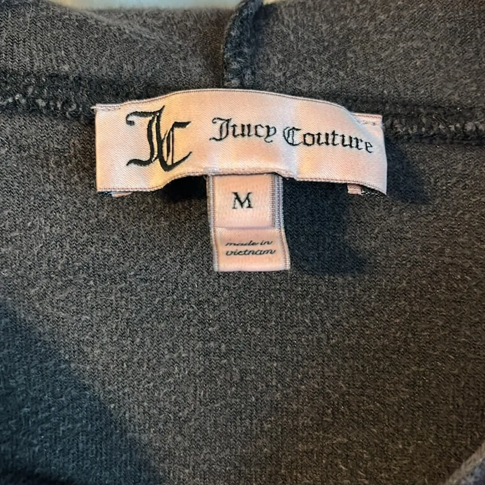 Juicy Couture Y2K Logo Velour Long Sleeve Zip Up Hooded Track Jacket - Image 2