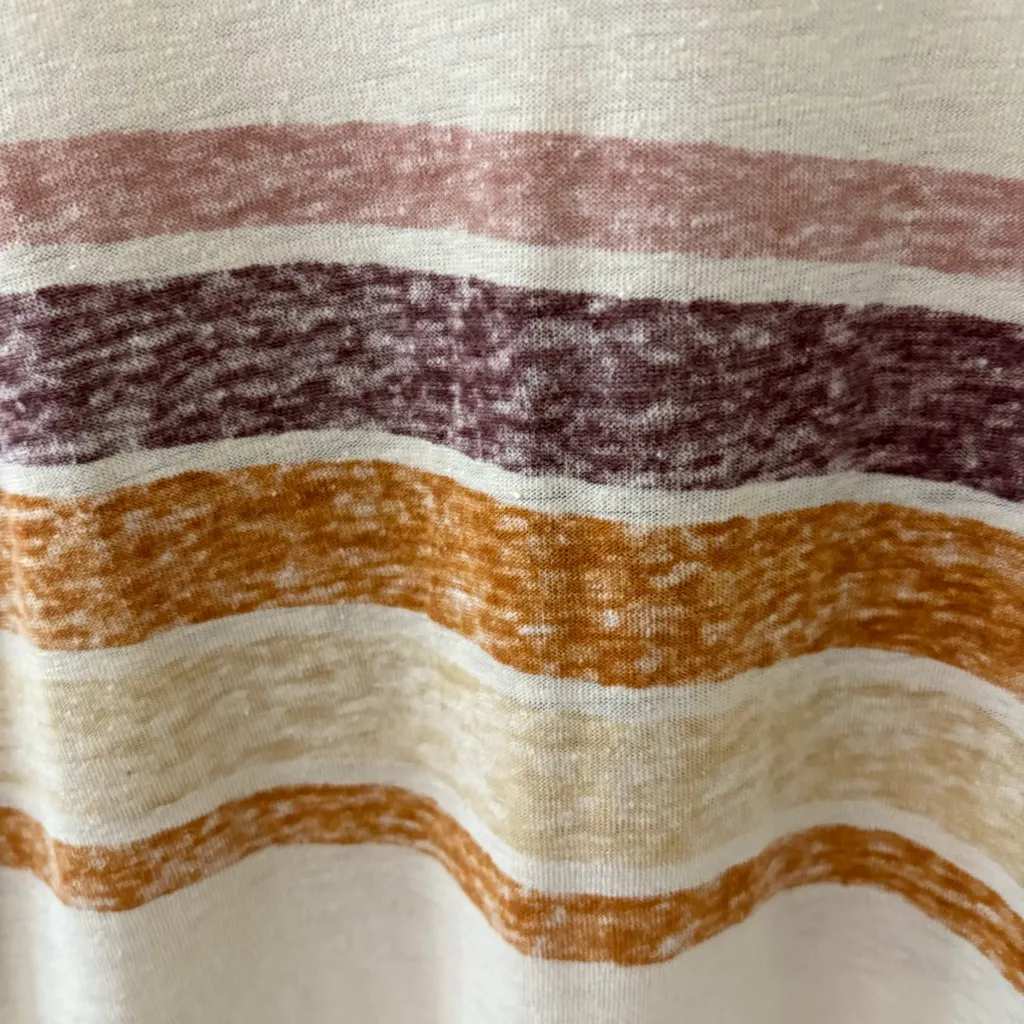 Altar’d State Dusty Sunrise Linen Blend Tee. Size Medium. - Image 4