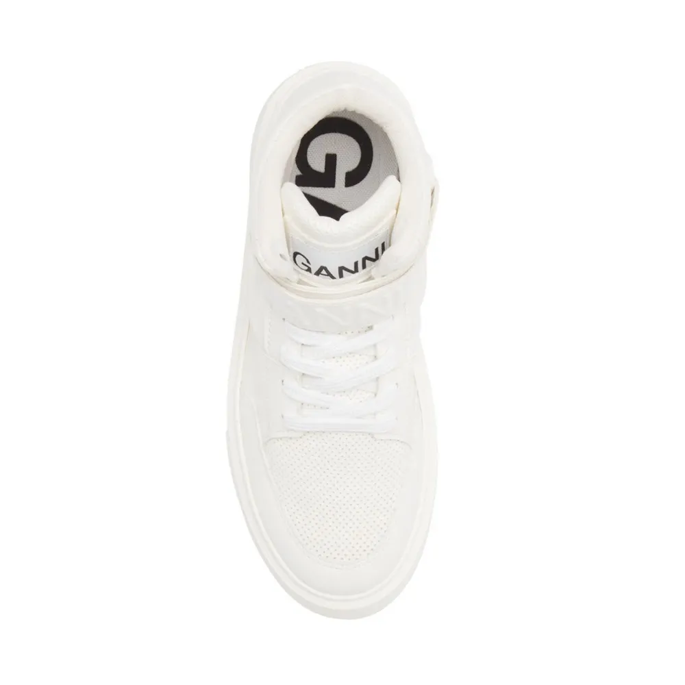 GANNI Sporty Mix High Top Sneakers in White, Size EU41 US 11 New in Box - Image 3