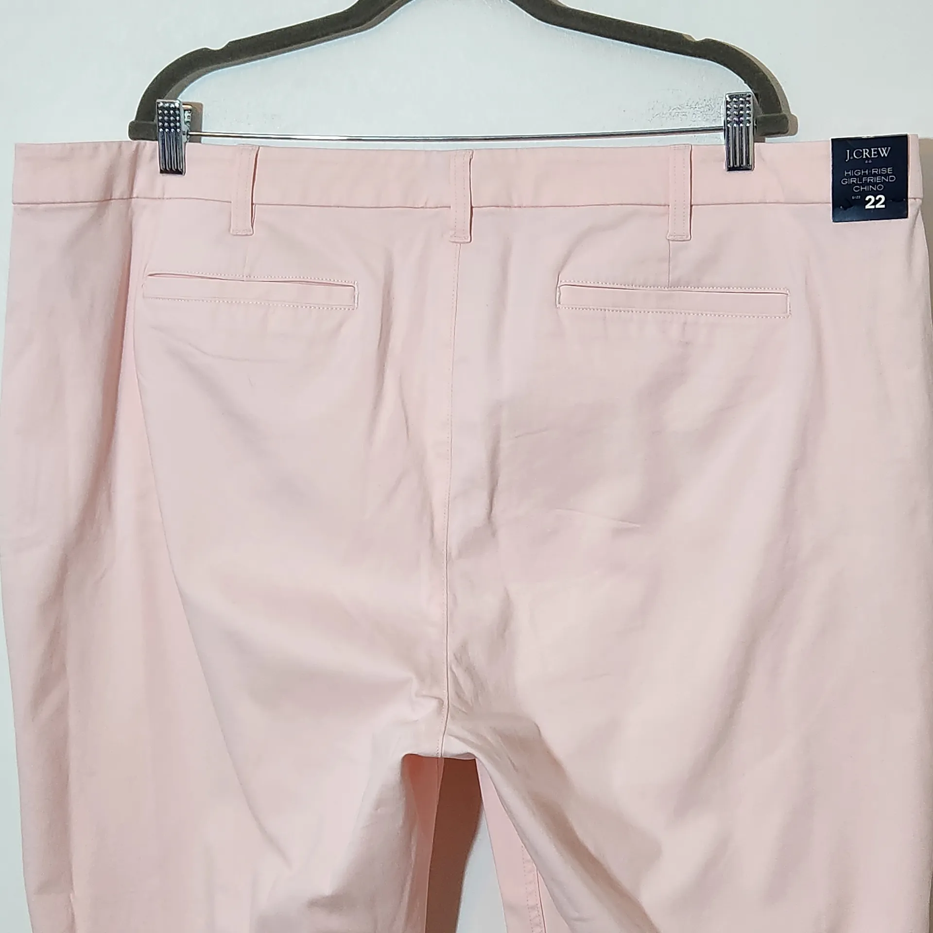 J. Crew Light Pink High-Rise Chino Pants NWT Sz 22 J. Crew Pink Girlfriend Chino - Image 5